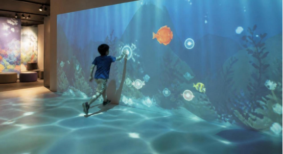 Interactive projection area at the Zhangzhou Children's Art Museum