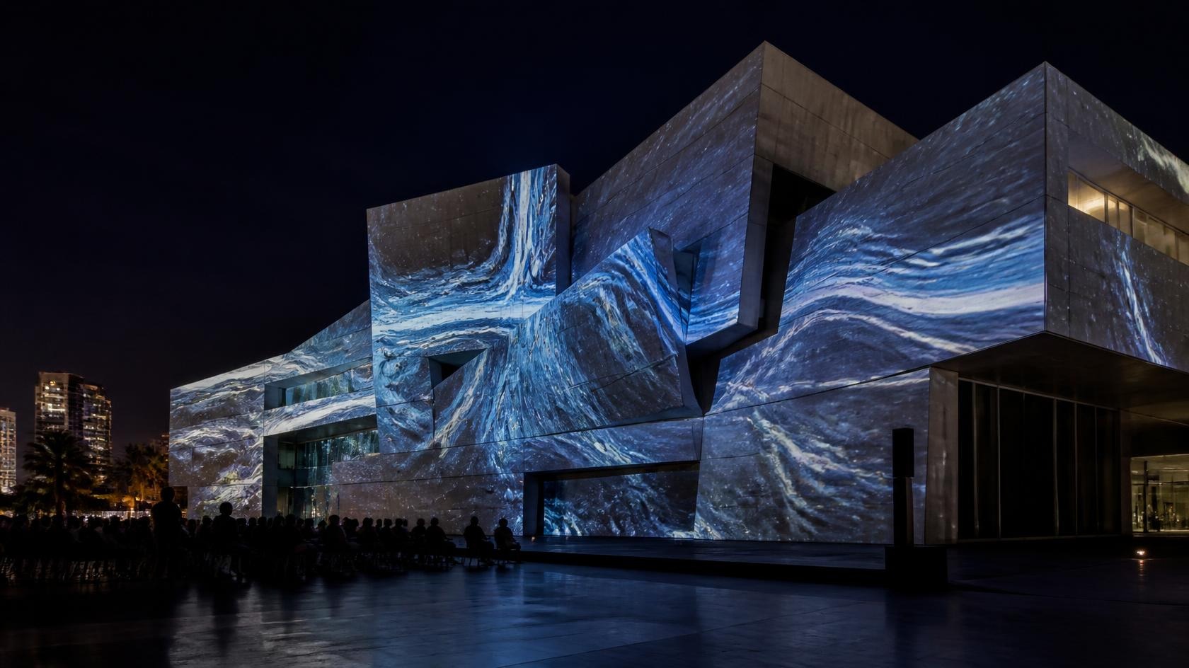 Projection mapping applied to an event environment