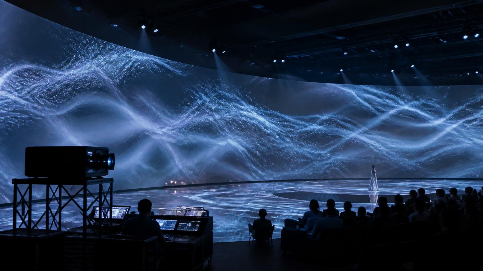 Stage projection for a live event