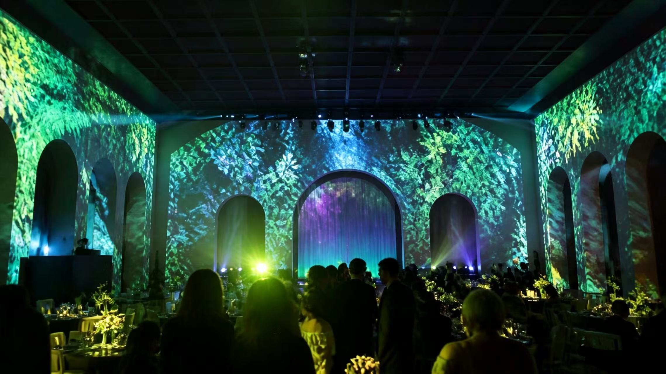 Immersive projection and stage visuals for an event or live show
