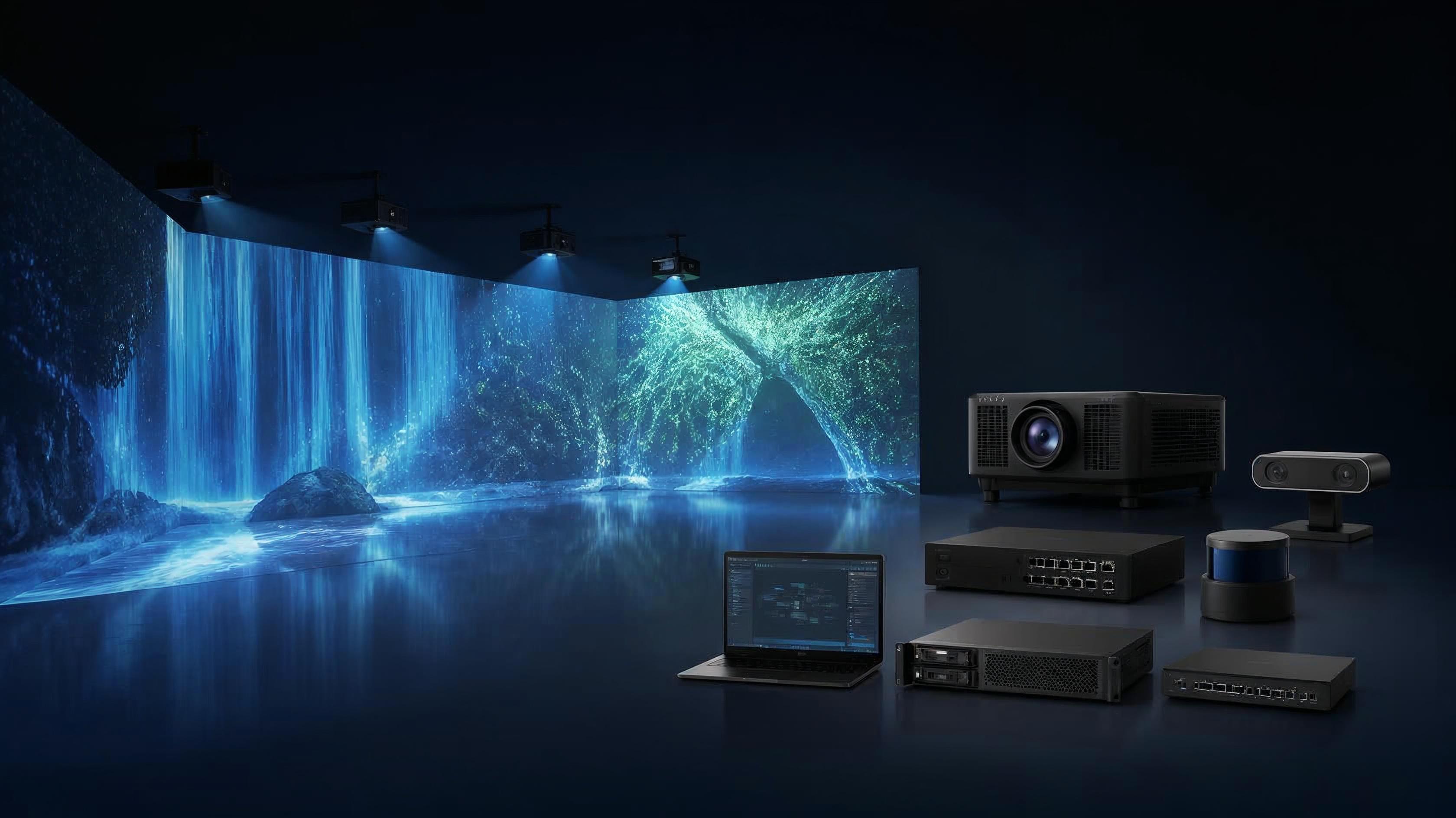 Projection technology and immersive visual system installation