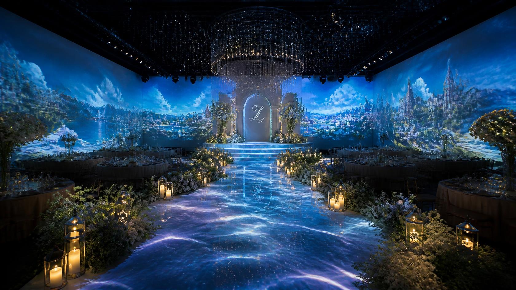 Fully Immersive Light & Shadow Wedding Banquet Hall System Solution product visual gallery visual 2