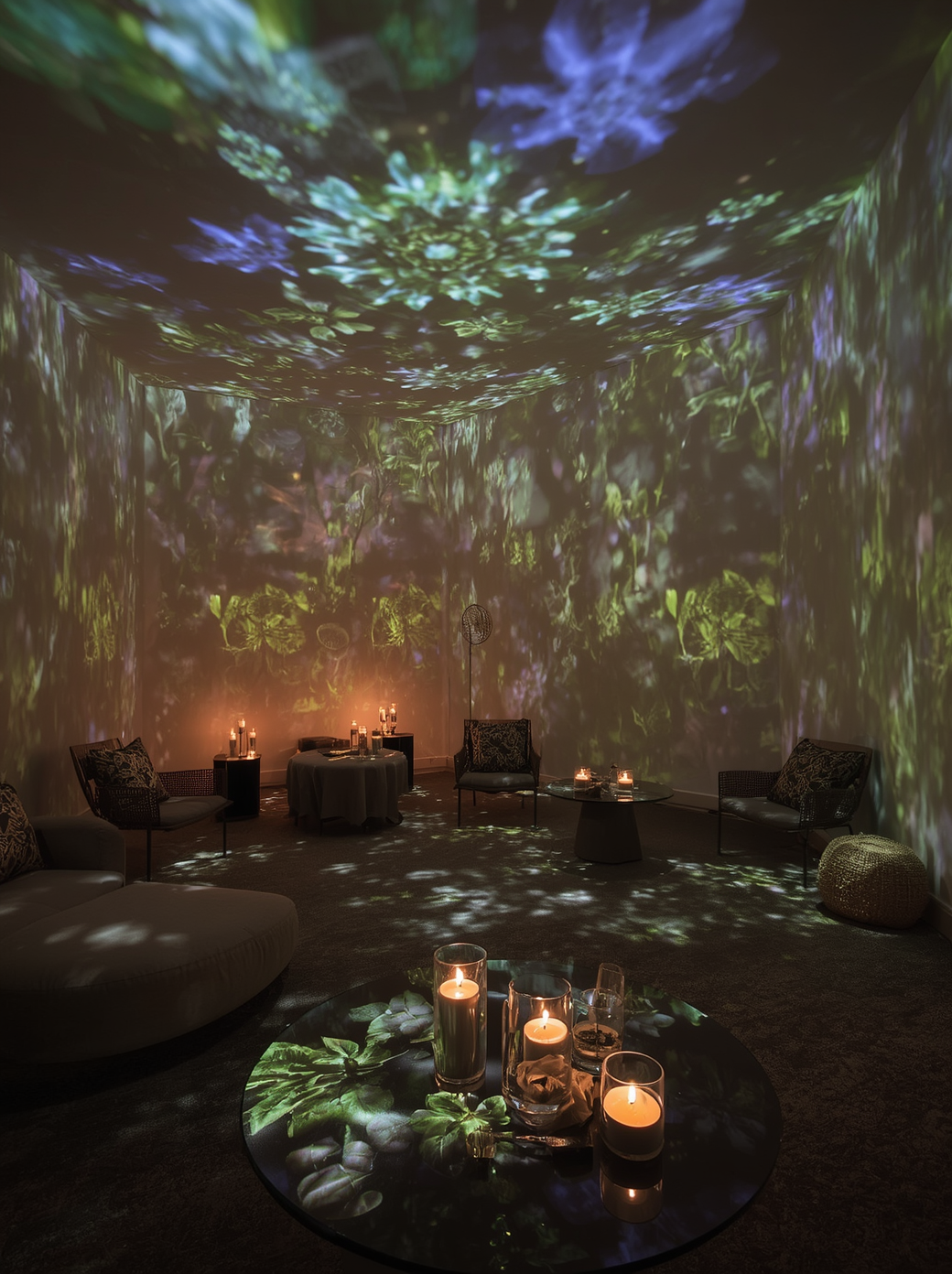 Immersive projection environment for exhibitions and immersive spaces