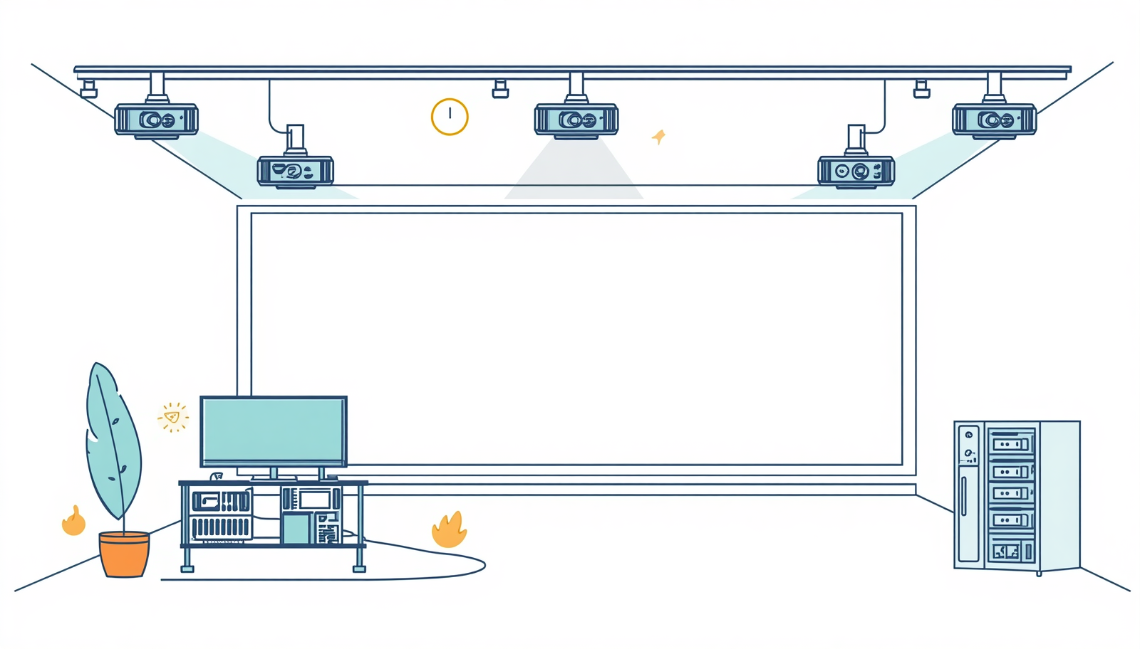 Integrated projection, interactive, and control systems